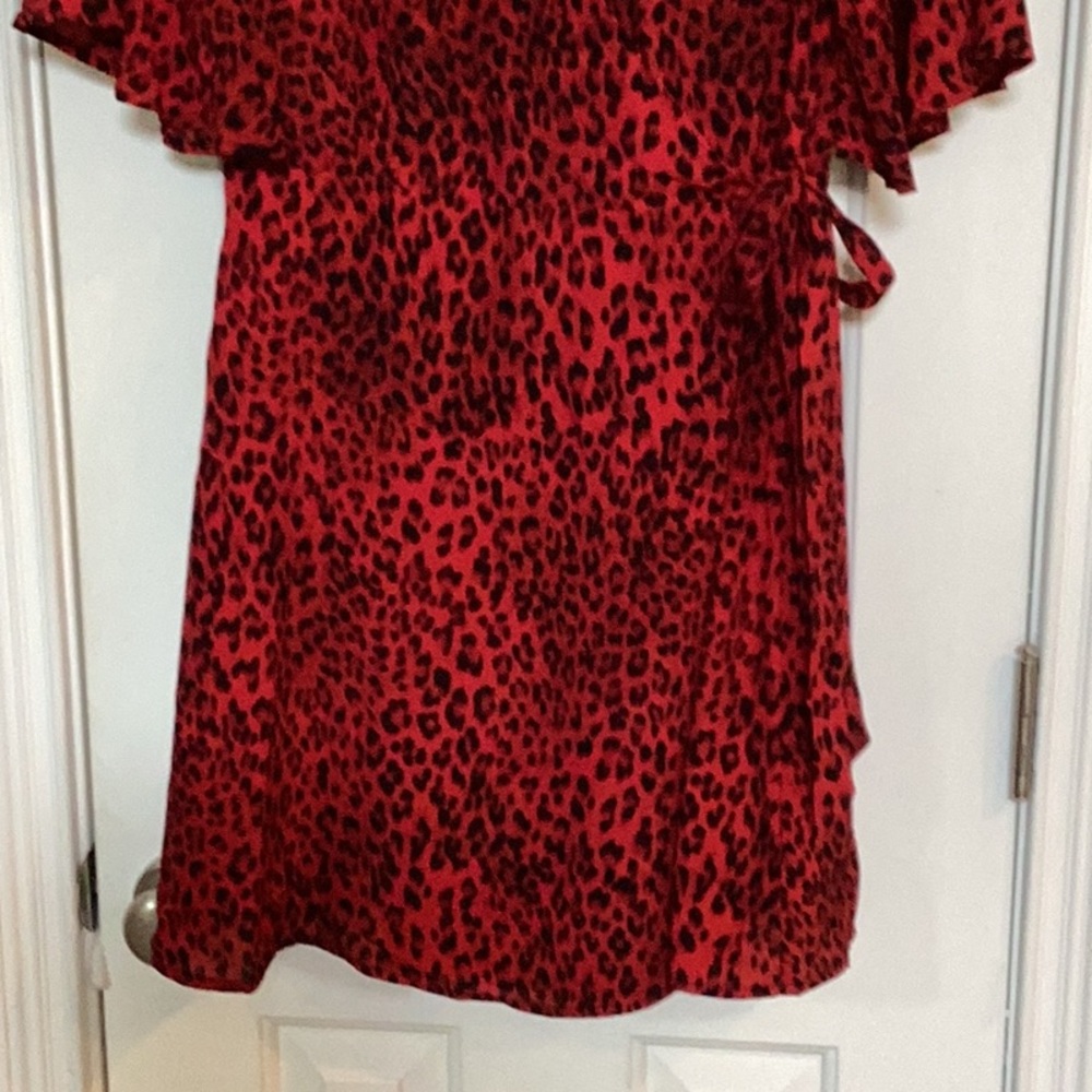 Sanctuary Animal Print Wrap Dress w/ Bell Sleeves - Picture 3 of 10
